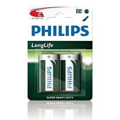 Philips baterie C LongLife zinkochloridová - 2ks, blister