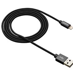 CANYON nabíjecí kabel Lightning MFI-3, opletený, Apple certifikát, délka 1m, černá