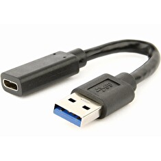Gembird USB 3.1. AM Female adaptér, kabel, 10 cm, černý