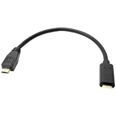 PremiumCord Adaptér USB 3.1 konektor C/male - USB 2.0 konektor Micro-B/male, 0,2m