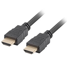 LANBERG High Speed HDMI 1.4 + Ethernet kabel, 4K@30Hz, CCS, M/M, délka 1m, černý, zlacené konektory