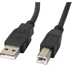 LANBERG USB-A (M) na USB-B (M) 2.0 kabel 5m, černý