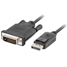 LANBERG připojovací kabel DisplayPort 1.2 na DVI-D (24+1), M/M, délka 1,8m, dual link, černý