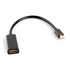 LANBERG adaptér mini DisplayPort 1.2 na HDMI, M/F, kabel 20cm, černý
