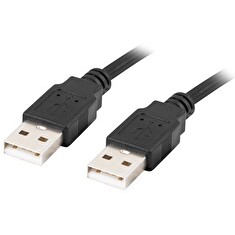 LANBERG USB-A M / M 2.0 kabel 0,5m, černý