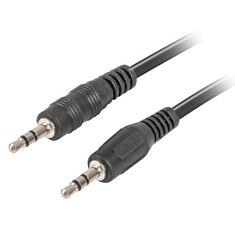 LANBERG Minijack 3.5mm M / M 3 PIN kabel 1,2m, černý
