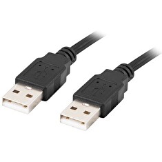 LANBERG USB-A M / M 2.0 kabel 1m, černý