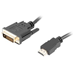 LANBERG připojovací kabel HDMI/A na DVI-D (24+1), M/M, 4K@30Hz, délka 3m, černý, dual link, zlacené konektory