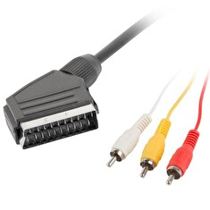 LANBERG RCA (M) X3 na EURO (M) kabel 1,8m