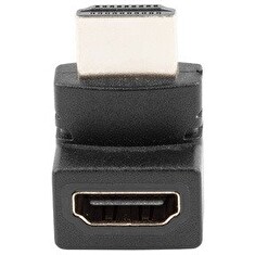 LANBERG adaptér HDMI (M) na HDMI (F) úhlový, černý
