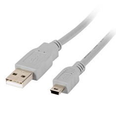 LANBERG USB MINI (M) na USB-A (M) 2.0 kabel 1,8m, šedý (CANON)
