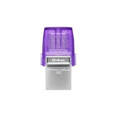 Kingston DataTraveler MicroDuo 3C/64GB/USB 3.2/USB-A + USB-C/Fialová