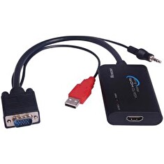 PremiumCord VGA+audio elektronický konvertor na rozhraní HDMI