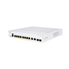 Cisco switch CBS250-8P-E-2G, 8xGbE RJ45, 2xRJ45/SFP combo, fanless, PoE+, 67W - REFRESH