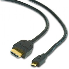 GEMBIRD Kabel HDMI-HDMI micro 1,8m, 1.3, M/M stíněný, zlacené kontakty, černý