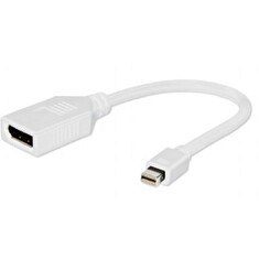 GEMBIRD Kabel red. Displayport na miniDisplayport, F/M, bílá