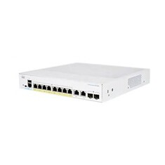 Cisco switch CBS350-8P-E-2G, 8xGbE RJ45, 2xGbE RJ45/SFP, fanless, PoE+, 67W - REFRESH