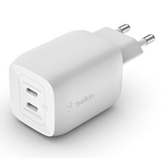 Belkin BOOST CHARGE™ Duální 65W USB-C Power Delivery GaN PPS nástěnná nabíječka, bílá