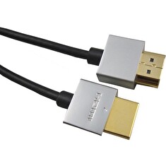 PremiumCord Slim HDMI 2.0 High Speed + Ethernet kabel, zlacené konektory, 1m