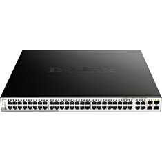 D-Link DGS-1210-52MP L2/L3 Smart+ PoE switch, 48x GbE PoE+, 4x RJ45/SFP, PoE 370W