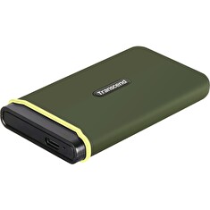 Transcend ESD380C 1TB USB 3.2 Gen 2x2 (USB-C) Externí Anti-Shock SSD disk (3D TLC), 2000MB/R, 2000MB/W, armádní zelená