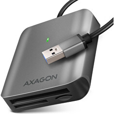 AXAGON CRE-S3, USB-A 3.2 Gen 1 - SUPERSPEED čtečka karet, 3-slot & lun SD/microSD/CF, podpora UHS-II