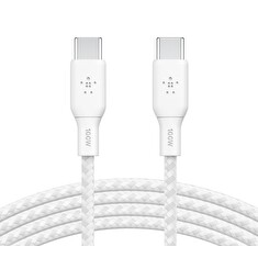 Belkin BOOST CHARGE™ USB-C/USB-C kabel 100W, 2m, bílý - odolný