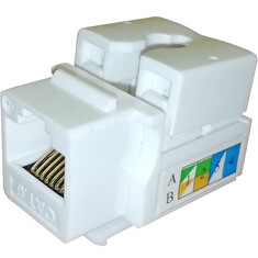 OPTIX UTP Keystone OPTIX White Cat6 LSA mini, š. 21 mm