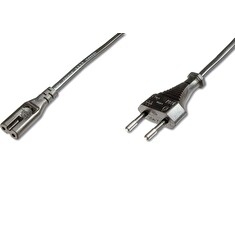 PremiumCord napájecí kabel pro notebooky 2-pólový, délka 2m