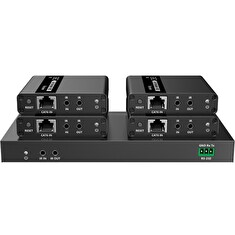 PremiumCord HDMI 1-4 splitter+extender po CAT6/6a/7, UHD 4K@30Hz až na 70m