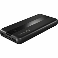 NATEC powerbanka TREVI SLIM 10000 mAh 2X USB-A + 1X USB-C, černá