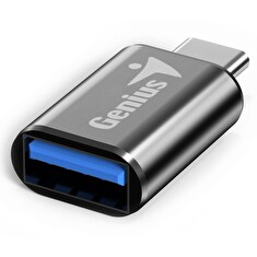 GENIUS ACC-C2A redukce z USB-C na USB-A, kovově šedá