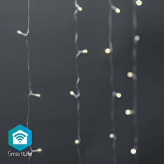 Nedis WIFILXC01W200 SmartLife světelný řetěz | Záclona | Wi-Fi | Teplá Bílá | 200 LED's | 3.00 m | Android/IOS