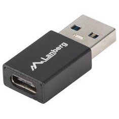 LANBERG USB-C(F) 3.1 na USB-A(M) adaptér černý