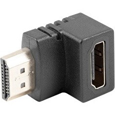 LANBERG HDMI(M) na HDMI(F) adaptér úhlový dolů černý