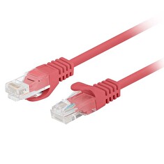 LANBERG Patch kabel CAT.5E UTP 0.25M červený Fluke Passed