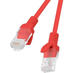 LANBERG Patch kabel CAT.5E UTP 1.5M červený Fluke Passed