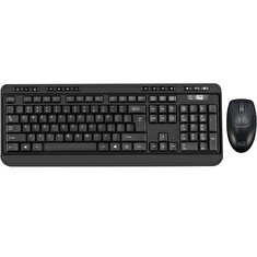 Adesso WKB-1320CB/ bezdrátový set 2,4GHz/ multimedia/ antimikrobiální/ optická myš 1200DPI/ USB/ černá/ US layout