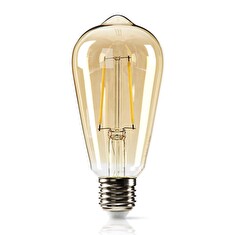 Nedis LBDE27ST64GD1 - Stmívatelná LED Retro Žárovka s Vláknem E27 | ST64 | 4,9 W | 470 lm, F
