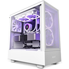 NZXT skříň H5 Flow edition / 2x120 mm fan / USB 3.0 / USB-C 3.1 / průhledná bočnice / mesh panel / bílá