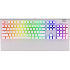 Endorfy herní klávesnice Omnis OWH Pudd.Kailh BL RGB / USB / blue switch / drátová /mechanická/US layout/bílá RGB
