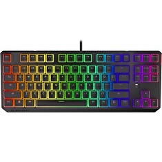 Endorfy herní klávesnice Thock TKL Pudd.Kailh BL RGB /USB/ blue sw. / drátová / mechanická / US layout / černá RGB