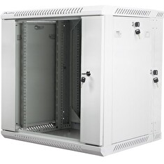LANBERG RACK CABINET 19” DOUBLE-SECTION WALL-MOUNT 12U/600X600 (FLAT PACK) GREY