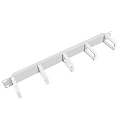 LANBERG 19" CABLE MANAGEMENT PANEL WITH 5 PLASTIC HOLDERS 1U - TYPE B GREY
