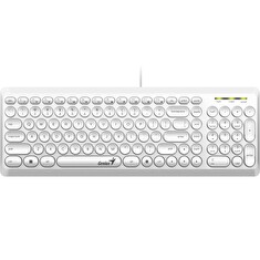 GENIUS Slimstar Q200 White/ Drátová/ USB/ bílá/ retro design/ CZ+SK layout