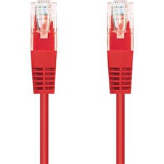 Kabel C-TECH patchcord Cat5e, UTP, červený, 0,5m