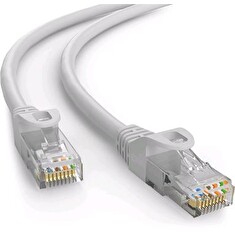 Kabel C-TECH patchcord Cat6, UTP, šedý, 2m