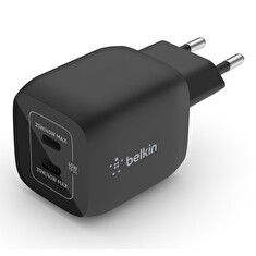 Belkin BOOST CHARGE™ Duální 45W USB-C Power Delivery GaN PPS nástěnná nabíječka, černá