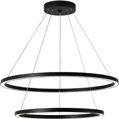 IMMAX NEO FINO SMART závěsné svítidlo 2 kruhy, 60+80cm, 93W, černé, Zigbee 3.0, TUYA