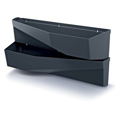 Květináč Prosperplast CASCADE GARDEN WALL sada 2 květináčů antracit